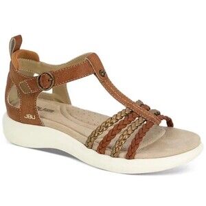 Jambo & Co JBU Womens Size 9.5M Prague T-Strap Sport Sandals in Brown/Bronze